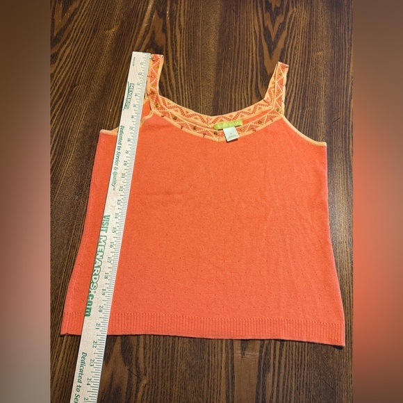 Vintage Y2K Sigrid Olsen Babydoll camisoleTank Top Silk Cotton Embellished M - Picture 7 of 13